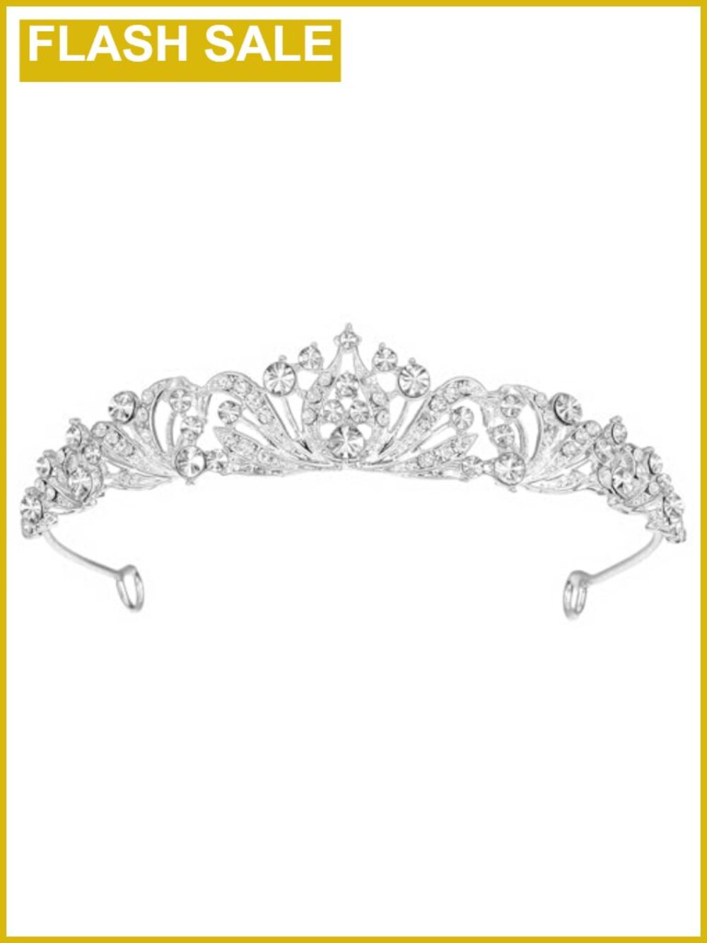 Rhinestone Princess Tiara Headband Zinc Alloy Wedding Crown